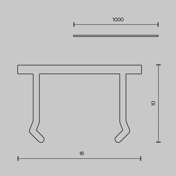 Декоративная накладка 1шт Exility X, черная Maytoni Technical EXILITY X Accessories for tracks Exility X TRA239DC-1B