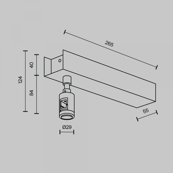 Основание потолочное Short для блока питания с вводом питания Maytoni Technical TRA156C-BB1-PT Основание потолочное Short для блока питания с вводом питания Maytoni Technical TRA156C-BB1-PT