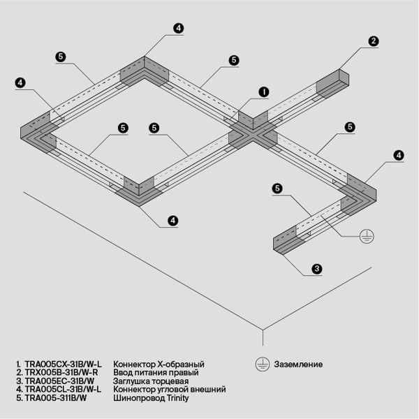 Коннектор X-образный Maytoni Technical Accessorises TRA005CX-31W