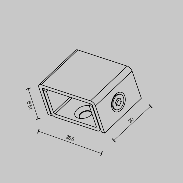 Фиксатор шинопровода Maytoni Technical TRA160H-B