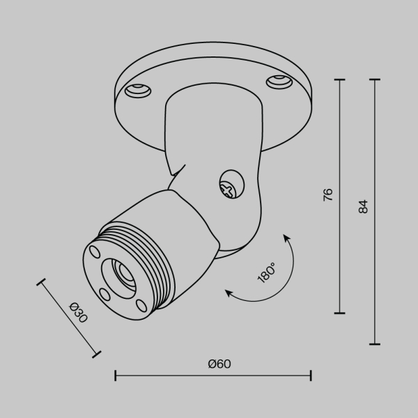 Аксессуар Maytoni Technical C027CS-B