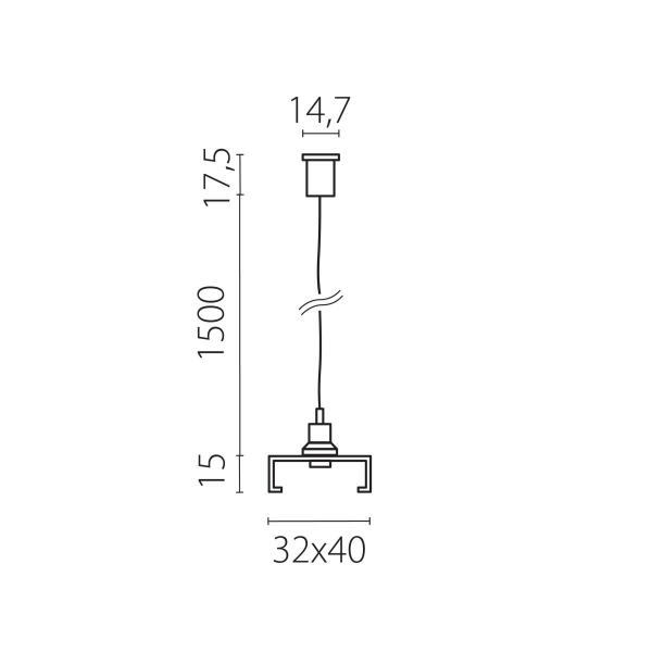 Подвес скрытый тип D треку 5040xx-(F)/(R) 1,5 м Lightstar Quattro 504177-FR2