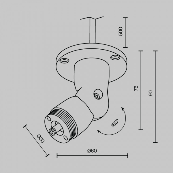 Аксессуар Maytoni Technical C027CS-P-B