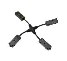 Коннектор X-образный гибкий Denkirs Smart TR2116-BK