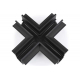 Коннектор X-образный Hesby Lighting ElDeko для встраиваемого шинопровода, чёрный HSBL_0160