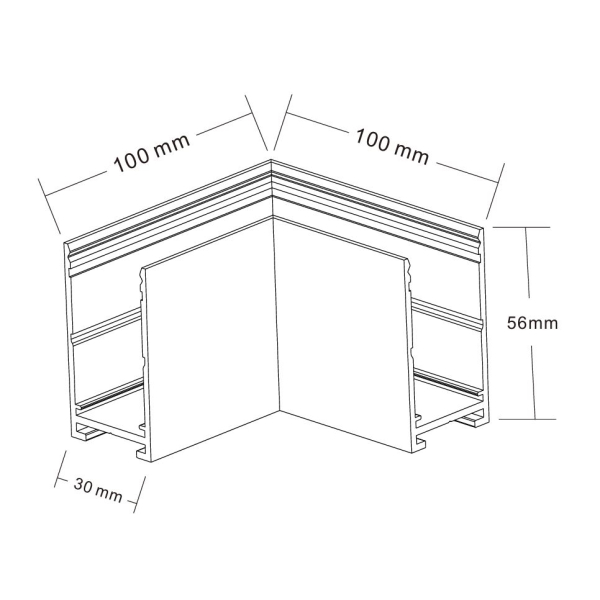 Соединитель для накладного шинопровода угловой Crystal Lux CLT 0.215 04 BL