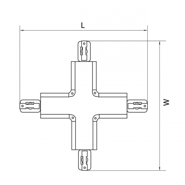 Коннектор X-образный Lightstar Barra 504149 Коннектор X-образный Lightstar Barra 504149