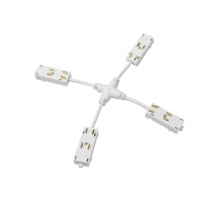Коннектор X-образный гибкий Denkirs Smart TR2116-WH