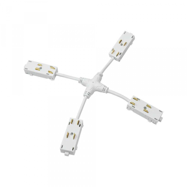 Коннектор X-образный гибкий Denkirs Smart TR2116-WH Коннектор X-образный гибкий Denkirs Smart TR2116-WH