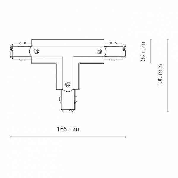 Коннектор T-образный левый 2 Nowodvorski Ctls Power 8236 Коннектор T-образный левый 2 Nowodvorski Ctls Power 8236