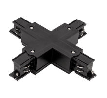 Коннектор X-образный трехфазный DesignLed CN-3F-X-BL 004390