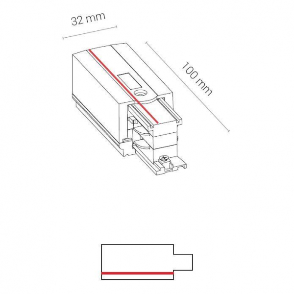 Ввод питания правый Nowodvorski Ctls Power 8712 Ввод питания правый Nowodvorski Ctls Power 8712