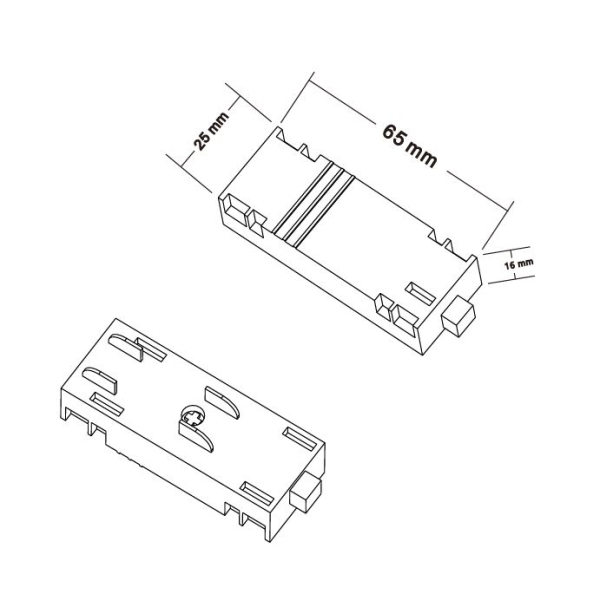 Соединитель питания прямой для накладного шинопровода Crystal Lux CLT 0.205 03 BL