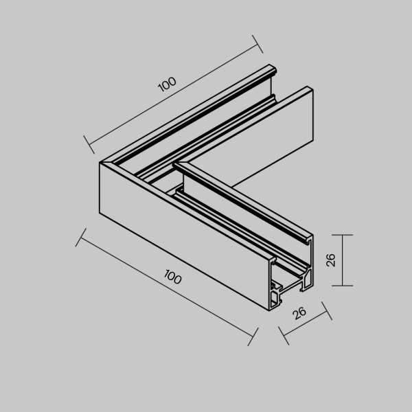 Аксессуар для трековой системы Maytoni Technical EXILITY Accessories for tracks Exility TRAMN034CL-41W