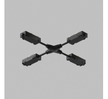 Коннектор X-образный гибкий Denkirs Smart TR2116-BK