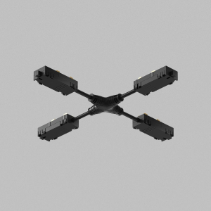 Коннектор X-образный гибкий Denkirs Smart TR2116-BK