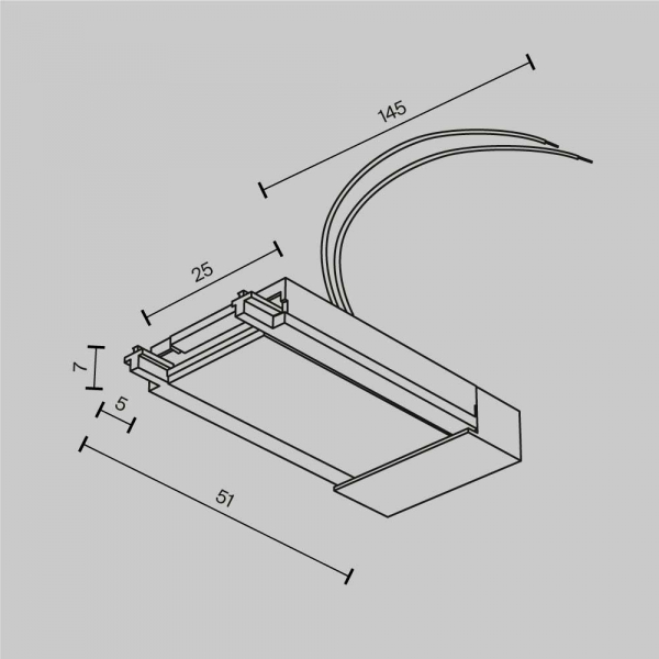 Ввод питания Maytoni Technical Radity накладной белый TRA084B-11W