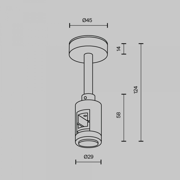 Крепление потолочное Maytoni Technical Accessories for tracks Flarity TRA156C-S1-B Крепление потолочное Maytoni Technical Accessories for tracks Flarity TRA156C-S1-B