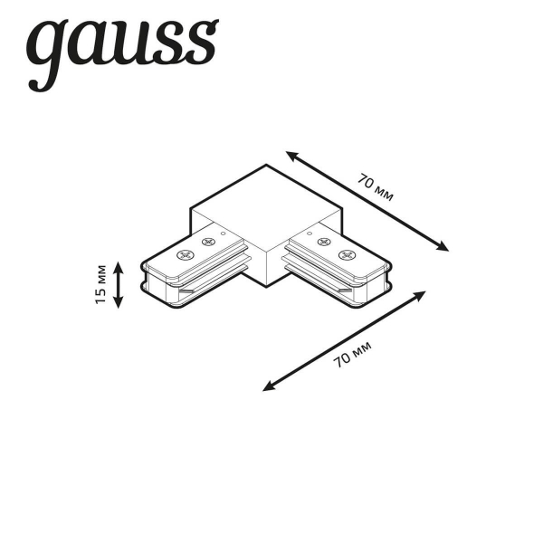 Коннектор L-образный Gauss TR107 Коннектор L-образный Gauss TR107