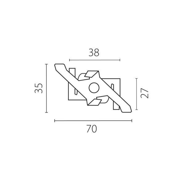 Фиксатор трека к потолку тип G к треку 5040xx-(F)/(R) Quattro Lightstar 504197-02