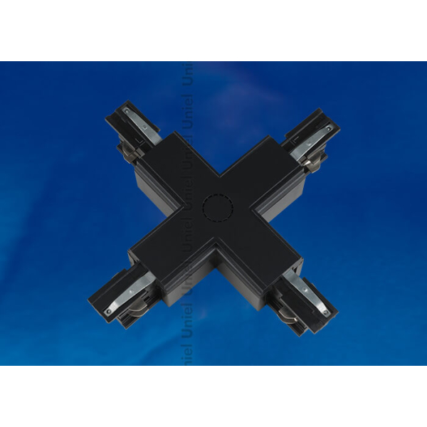 Соединитель для шинопроводов Х-образный Uniel UBX-A41 Black 09748