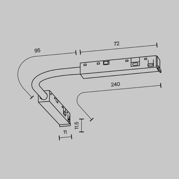 Коннектор питания шарнирный Exility X, черный Maytoni Technical EXILITY X Accessories for tracks Exility X TRA239CS-42B