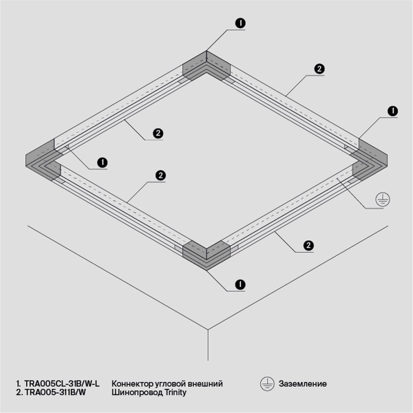 Коннектор L-образный Maytoni Technical Accessorises TRA005CL-31B-L
