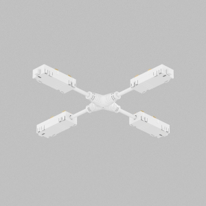 Коннектор X-образный гибкий Denkirs Smart TR2116-WH