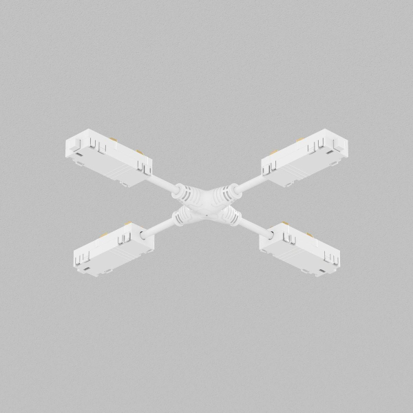 Коннектор X-образный гибкий Denkirs Smart TR2116-WH