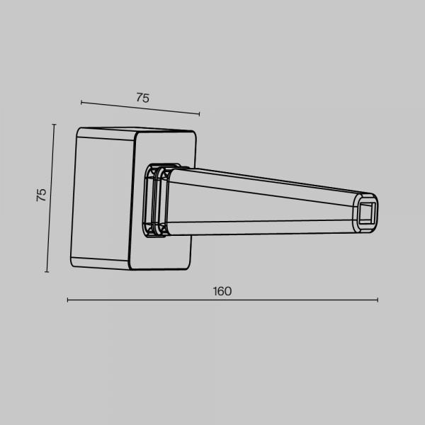 Настенный фиксатор для подвесного монтажа шинопровода Maytoni Technical TRA160BC-B Настенный фиксатор для подвесного монтажа шинопровода Maytoni Technical TRA160BC-B