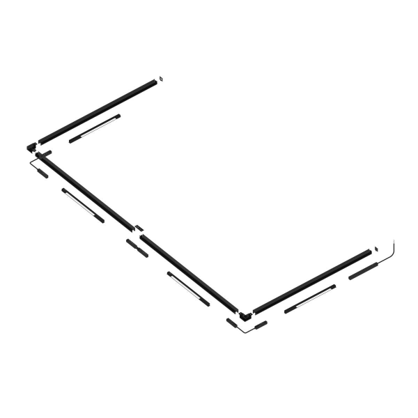 Шинопровод магнитный накладной Crystal Lux CLT 0.114 01 L2000 BL