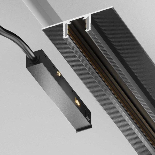 Ввод питания Exility X, черный Maytoni Technical EXILITY X Accessories for tracks Exility X TRA239B-42B