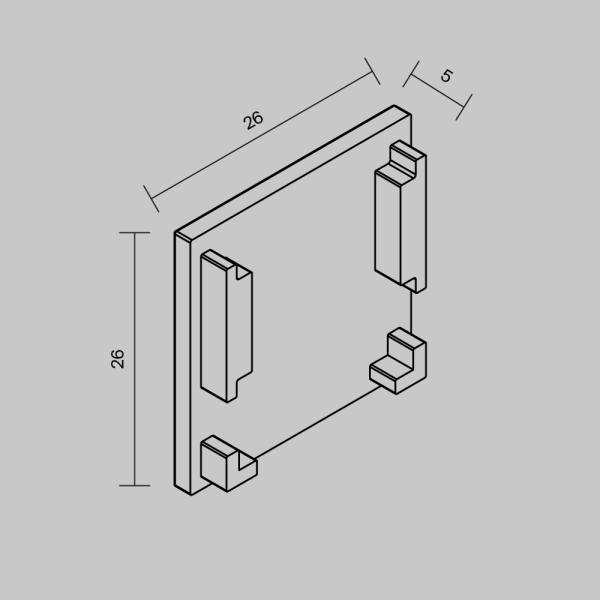 Аксессуар для трековой системы Maytoni Technical EXILITY Accessories for tracks Exility TRAMN034EC-41B