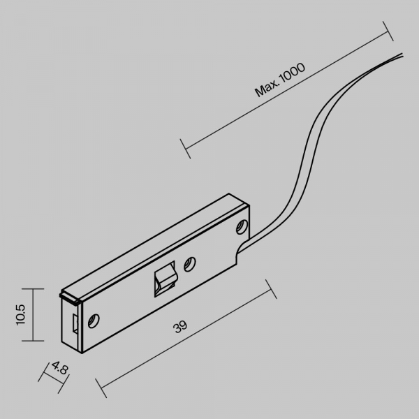 Ввод питания Maytoni Technical Accessories for tracks Levity TRA184B-1B-100 Ввод питания Maytoni Technical Accessories for tracks Levity TRA184B-1B-100