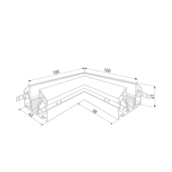 Коннектор угловой Elektrostandard 85205/00 a067414 Коннектор угловой Elektrostandard 85205/00 a067414