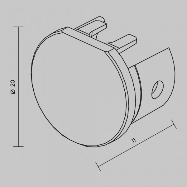 Заглушка для подвесного круглого шинопровода Maytoni Technical Accessories for tracks Levity TRA184EC-R-11B Заглушка для подвесного круглого шинопровода Maytoni Technical Accessories for tracks Levity TRA184EC-R-11B