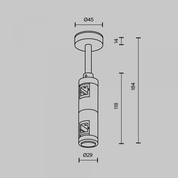 Крепление потолочное Maytoni Technical Accessories for tracks Flarity TRA156C-D1-BS Крепление потолочное Maytoni Technical Accessories for tracks Flarity TRA156C-D1-BS