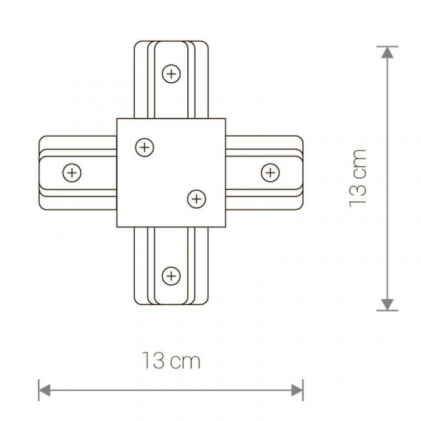 Коннектор X-образный Nowodvorski Profile Recessed 8837 Коннектор X-образный Nowodvorski Profile Recessed 8837