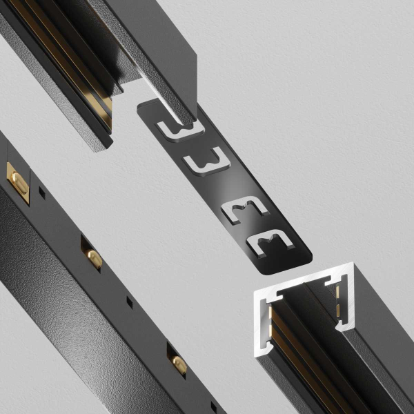 Коннектор прямой Exility X накладной/встраиваемый, черный Maytoni Technical EXILITY X Accessories for tracks Exility X TRA239C-21B
