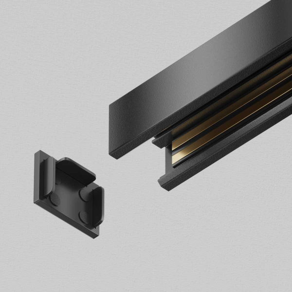 Заглушки к накладному/встраиваемому шинопроводу Exility X 2шт, черные Maytoni Technical EXILITY X Accessories for tracks Exility X TRA239EC-41B