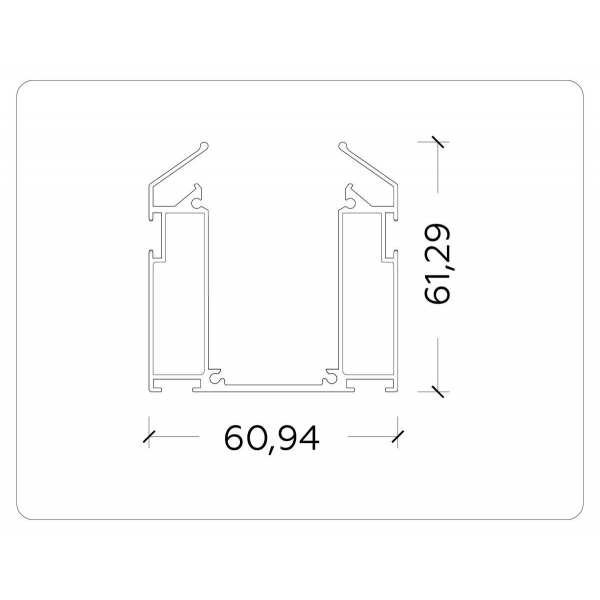 Корпус в натяжной потолок для накладного шинопровода Ambrella Light Track System Magnetic 220V GL1014 Корпус в натяжной потолок для накладного шинопровода Ambrella Light Track System Magnetic 220V GL1014