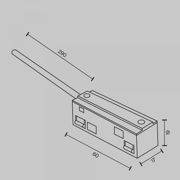Ввод питания Maytoni Technical Magnetic Exility TRA034B-42W-1 Ввод питания Maytoni Technical Magnetic Exility TRA034B-42W-1