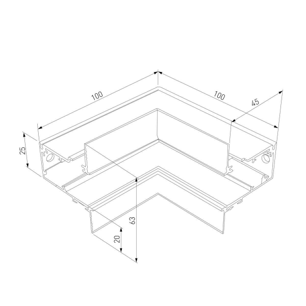 Коннектор L-образный внутренний Elektrostandard Slim Magnetic 85093/00 a057208 Коннектор L-образный внутренний Elektrostandard Slim Magnetic 85093/00 a057208