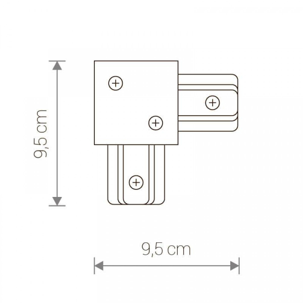 Коннектор L-образный Nowodvorski Profile Recessed 8971 Коннектор L-образный Nowodvorski Profile Recessed 8971