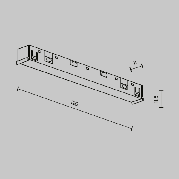 Коннектор питания прямой Exility X, черный Maytoni Technical EXILITY X Accessories for tracks Exility X TRA239PC-42B