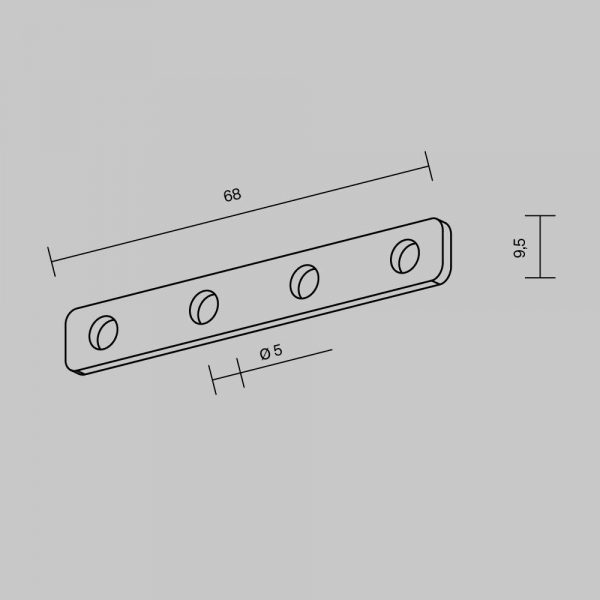 Комплект прямых соединителей Maytoni Technical Exility Busbar (4 шт) TRA034D-C-42S Комплект прямых соединителей Maytoni Technical Exility Busbar (4 шт) TRA034D-C-42S