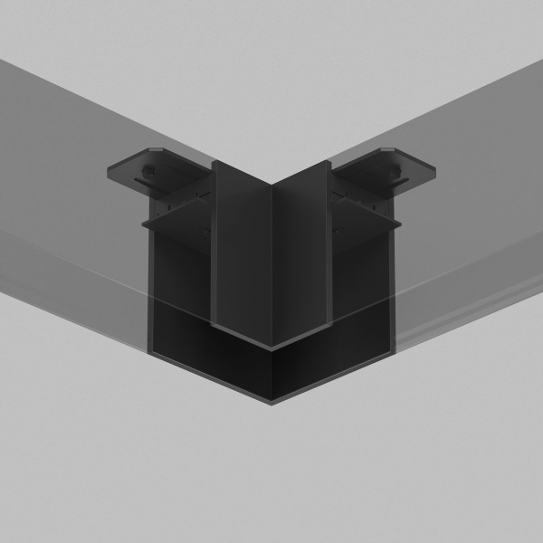 Угловой соединитель для шинопровода Denkirs TR2102-BK