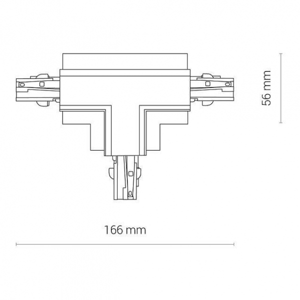Коннектор T-образный правый 2 Nowodvorski Ctls Power 8682 Коннектор T-образный правый 2 Nowodvorski Ctls Power 8682