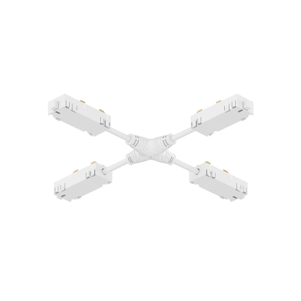 Коннектор X-образный гибкий Denkirs Smart TR2116-WH