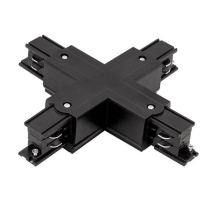 Коннектор X-образный трехфазный DesignLed CN-3F-X-BL 004390